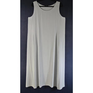 NEW, Eileen Fisher Scoop Neck Sleeveless Silk Dress in light blue Size L #MD1151